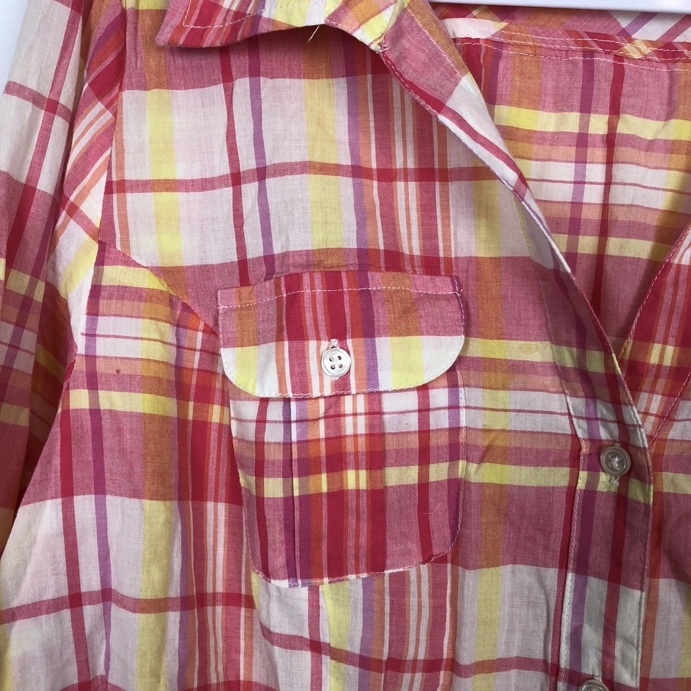 Womens Button Up Blouse Size 14/16 Lane Bryant Plaid - Picture 3 of 5